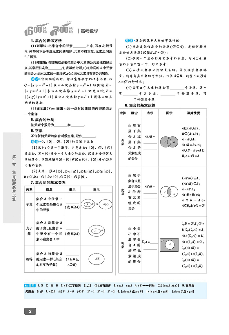 2021高考600分考点700分考法A版高考理数高三高考理科数学全程总复习知识讲解资料练习题一轮二轮总复习教辅书高考总复习600分考点