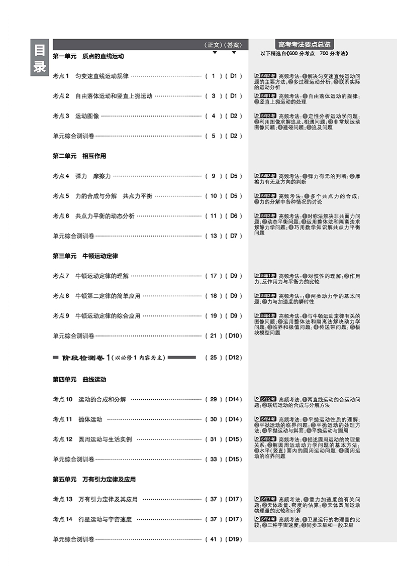 2021年高考必刷卷单元提升卷理数物理化学生物全国卷高考数理化生高频考点考向练习题高考理科一轮二轮总复习单元测试模拟练习刷卷