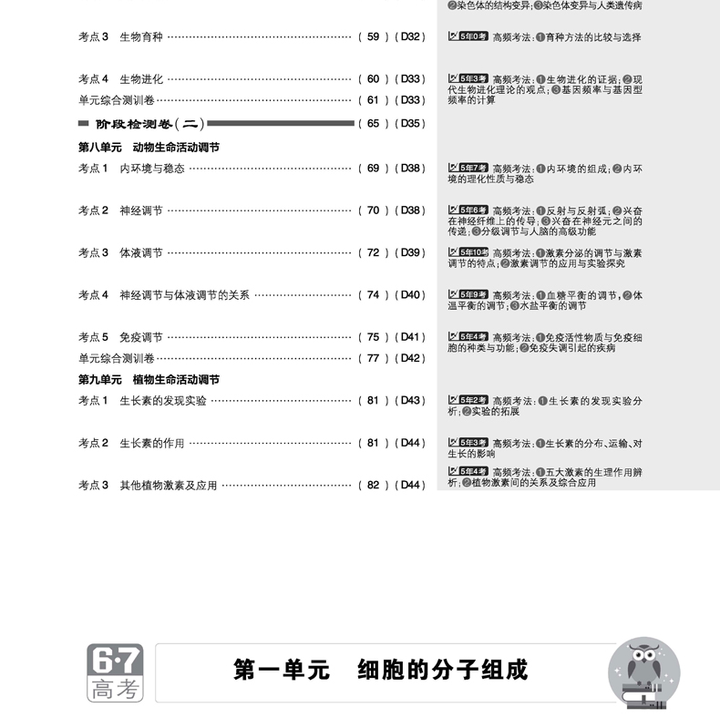 2021年高考必刷卷单元提升卷理数物理化学生物全国卷高考数理化生高频考点考向练习题高考理科一轮二轮总复习单元测试模拟练习刷卷