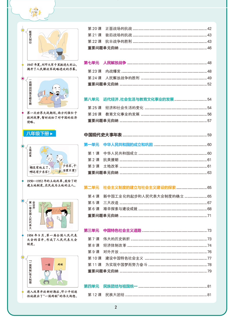 2021版pass学霸同步笔记八年级历史通用版8年级历史上下册教材同步手写笔记初二历史重难点知识大全漫画图解课堂同步笔记手写笔记