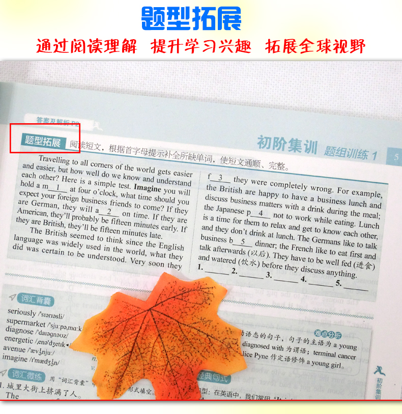 2020版进阶集训 初中英语九年级中考完形填空 九年级中考英语完形填空强化练习初中英语复习资料 初中9年级英语完形填空练习题