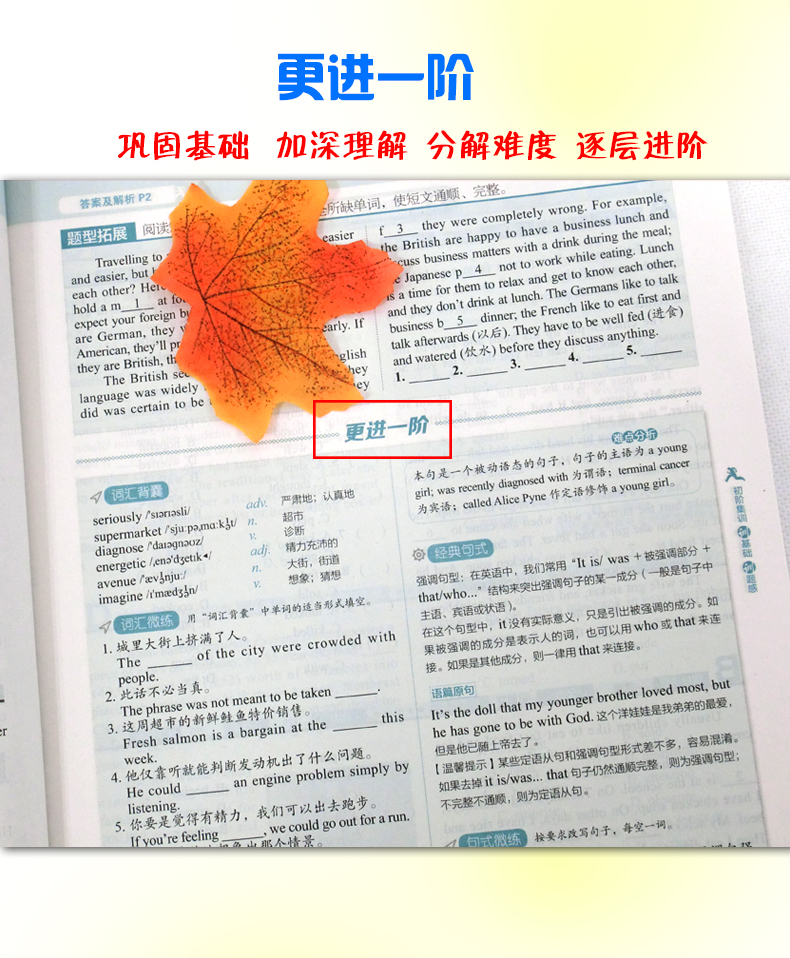 2020版进阶集训 初中英语九年级中考完形填空 九年级中考英语完形填空强化练习初中英语复习资料 初中9年级英语完形填空练习题