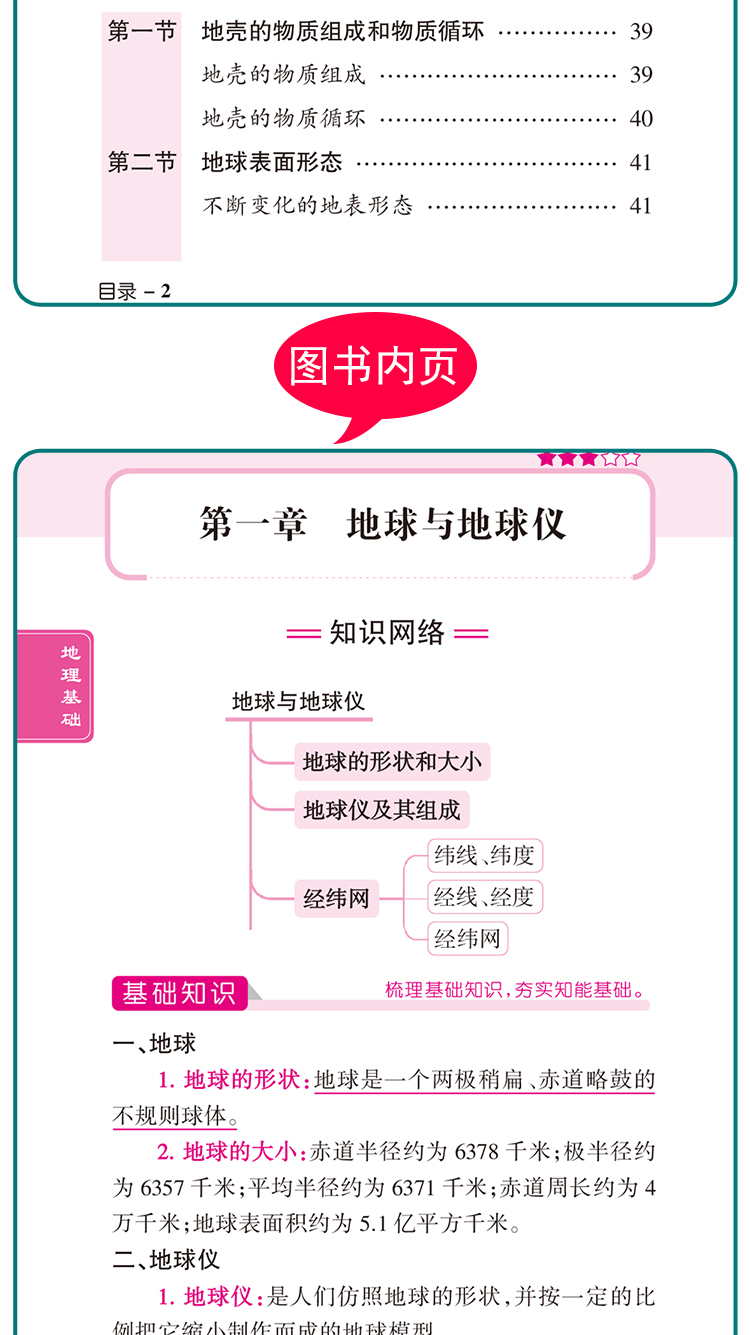 掌中宝绿卡图书PASS高中地理知识背诵及要点透析湘教版.必修+选修XJ版高中地理知识手册大全口袋书小册子高一二三高考地理基础知识