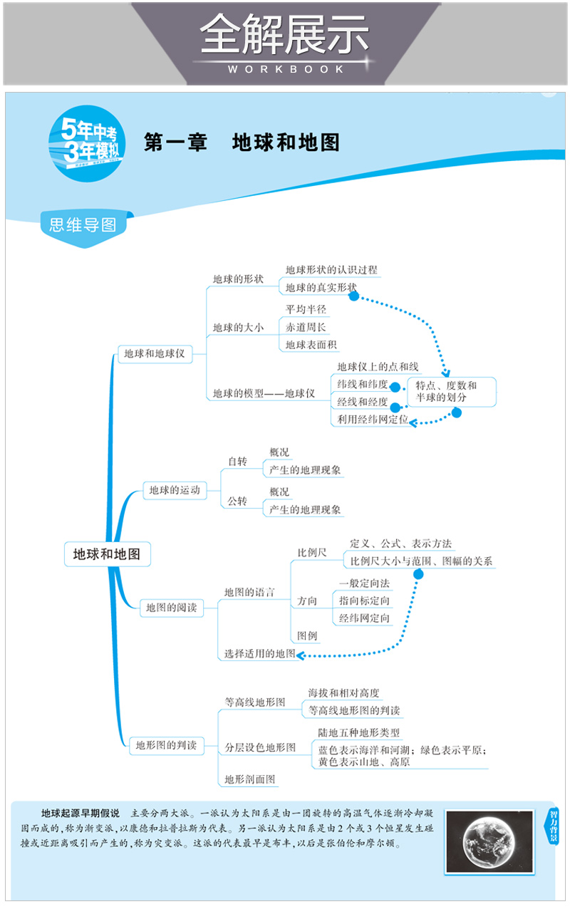 2021版5年中考3年模拟六年级地理上册鲁教版 五年中考三年模拟6年级初一地理53初中同步练习册五三同步练习题