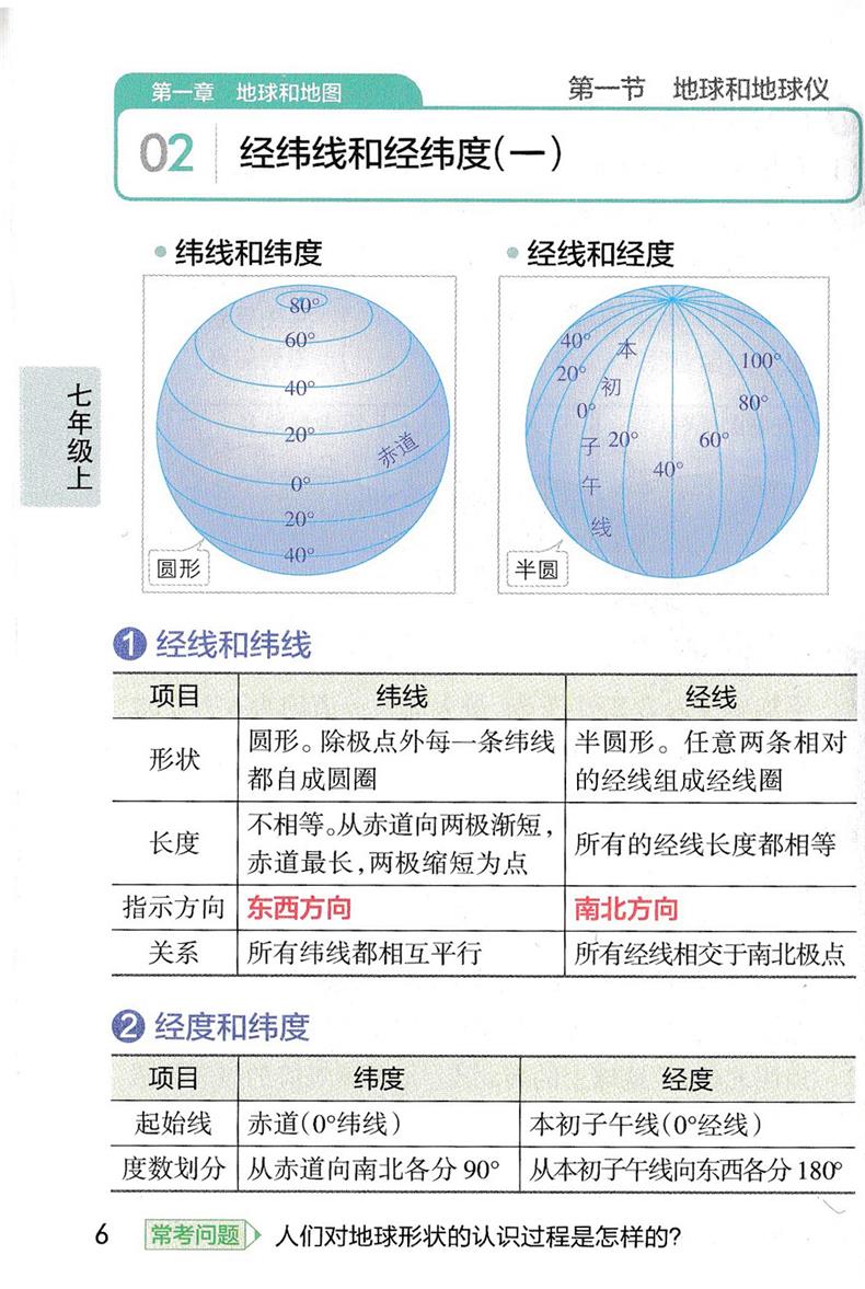 初中地理基础知识天天背pass绿卡图书初中地理人教版课本教材同步地图册背诵归纳书初中知识点小册子口袋书七八年级初一二会考