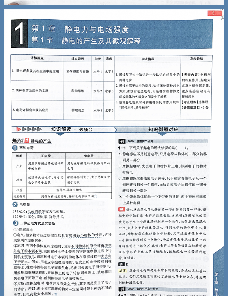 2021版教材完全解读物理3必修第三册鲁科版LK新教材王后雄高二同步辅导讲解资料辅导书预习复习初升高衔接资料书练习册小熊图书