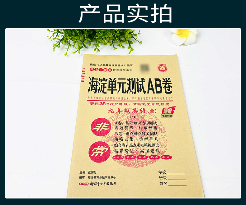 2021版非常海淀单元测试AB卷九年级英语全一册人教版RJ9年级英语试卷神龙牛皮卷一本英语同步的中学教辅试卷初中英语知识点一遍过