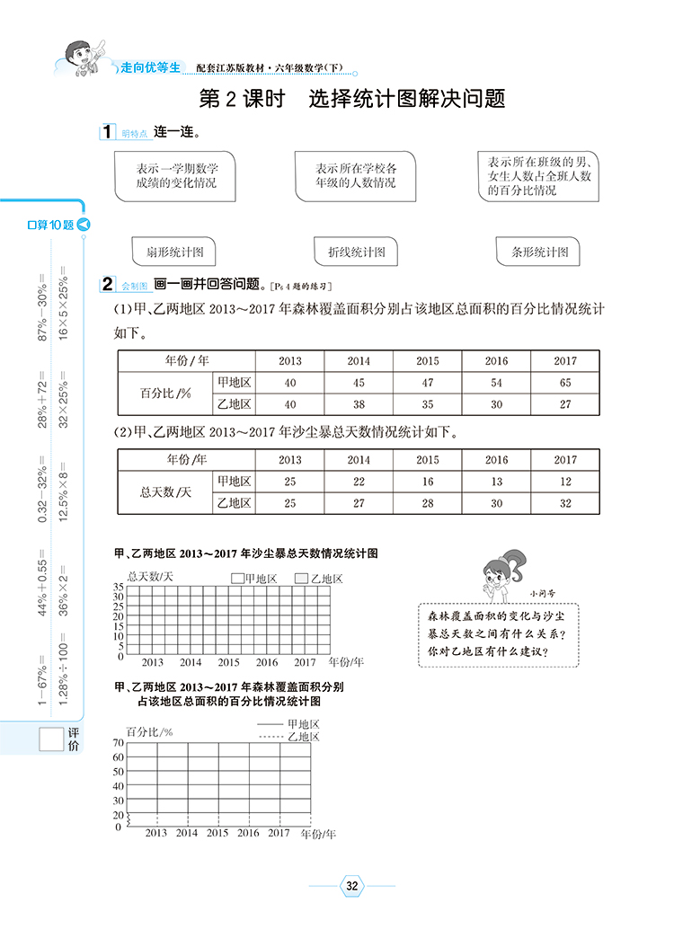 小学走向优等生六年级数学下苏教版配套江苏版教材2021春用