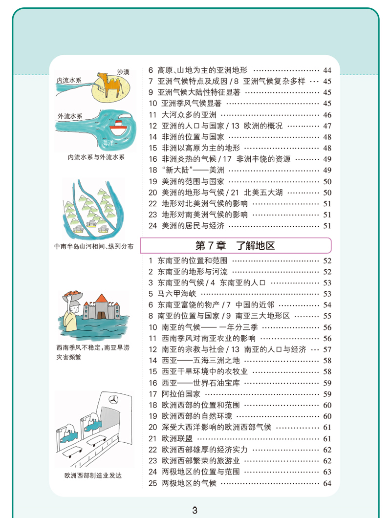 学霸速记初中七年级地理湘教XJ上册下册通用版教材辅导资料书同步全解全析pass绿卡图书2021学霸笔记初一7七年级教辅速记手册