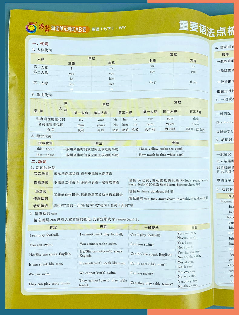 2021版非常海淀单元测试AB卷七年级英语下册外研版WY版英语试卷初一7年级英语试题初中英语基础知识重点难点期中期末的中学教辅卷