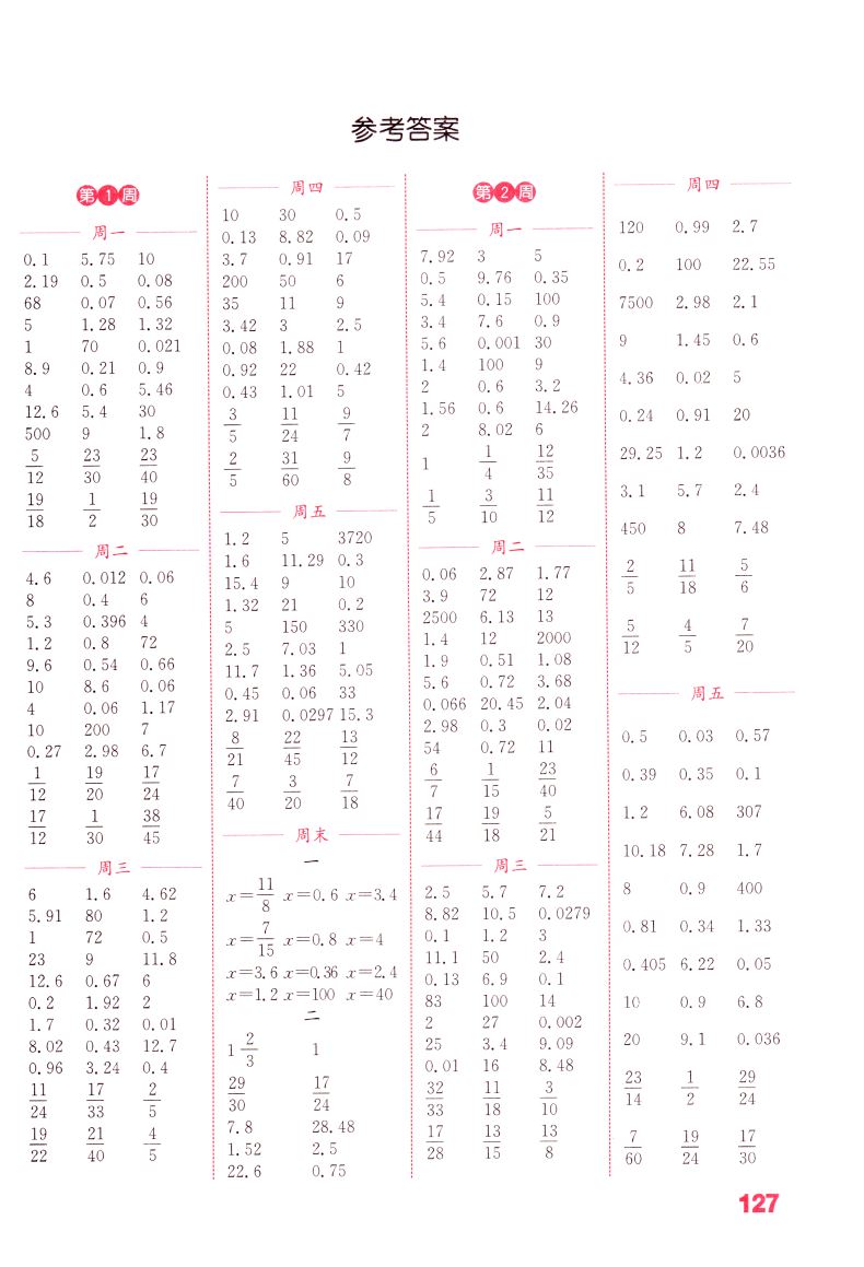 2019正版现货六年级上册计算能手和默写能手套装2本 小学6年级