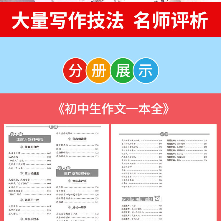 初中生中考满分作文第一工具书(共4本）