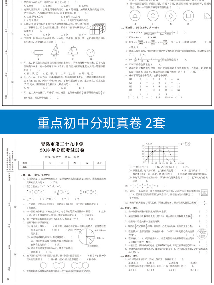 2021小升初试卷语文数学英语（全3册）