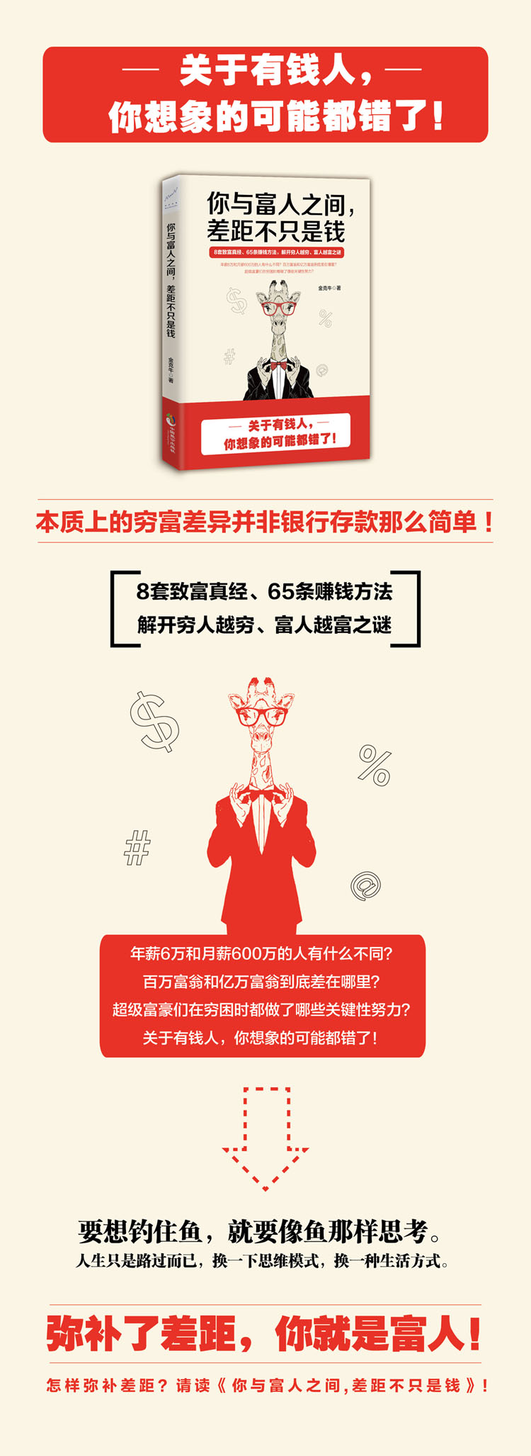 【掌柜推荐5册】你与富人之间差距不只是钱+有钱人和你想的不一样+财富自由用钱赚钱你的时间 创业书籍商业经济学成功励志书籍0406