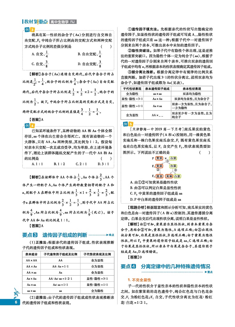 官方正版 2021新教材划重点生物必修二2人教版RJ 新教材高中生物学必修2遗传与进化 高一教材全套下册生物第二册同步教辅导资料书