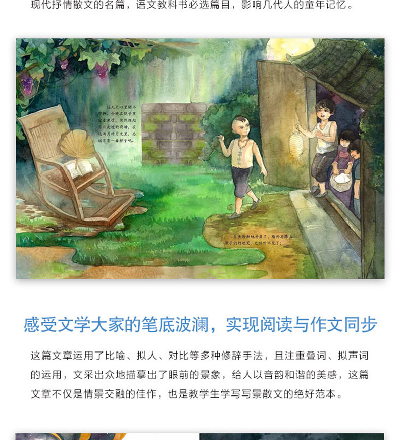 荷塘月色 初中生课外阅读必读书籍 初中语文基础知识书籍 初中语文阅读能力提升 初中老师推荐课外阅读书籍朱自清作河南大学出版社