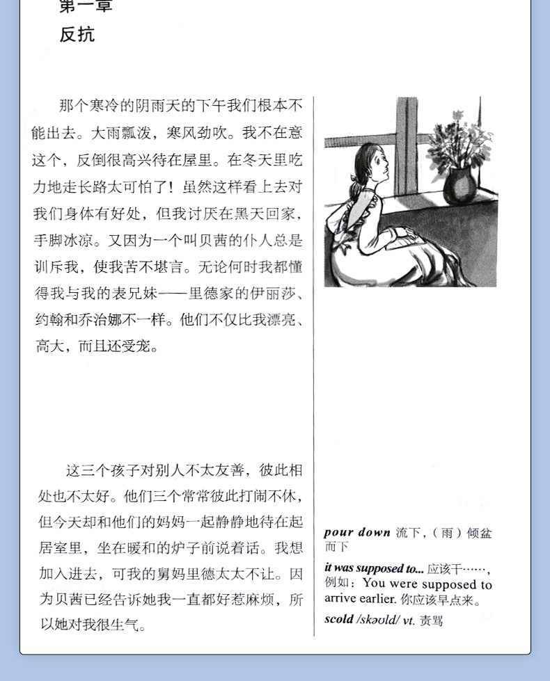 床头灯读物3000词英汉系列 了不起的盖茨比+呼啸山庄+飘+傲慢与偏见 心灵鸡汤中英对照双语英语读物入门课外自学