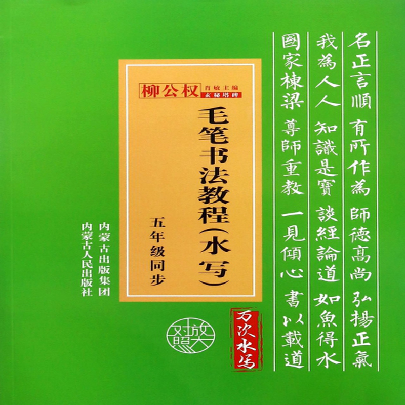 毛笔书法教程水写5年级同步总主编肖敏