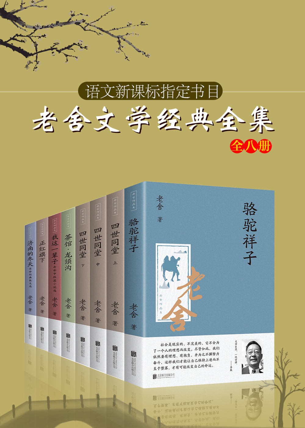 全套8册老舍作品集老舍的书全套全集名著骆驼祥子四世同堂茶馆龙须沟