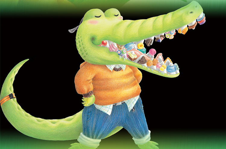 小鳄鱼的糖果牙齿教案图片