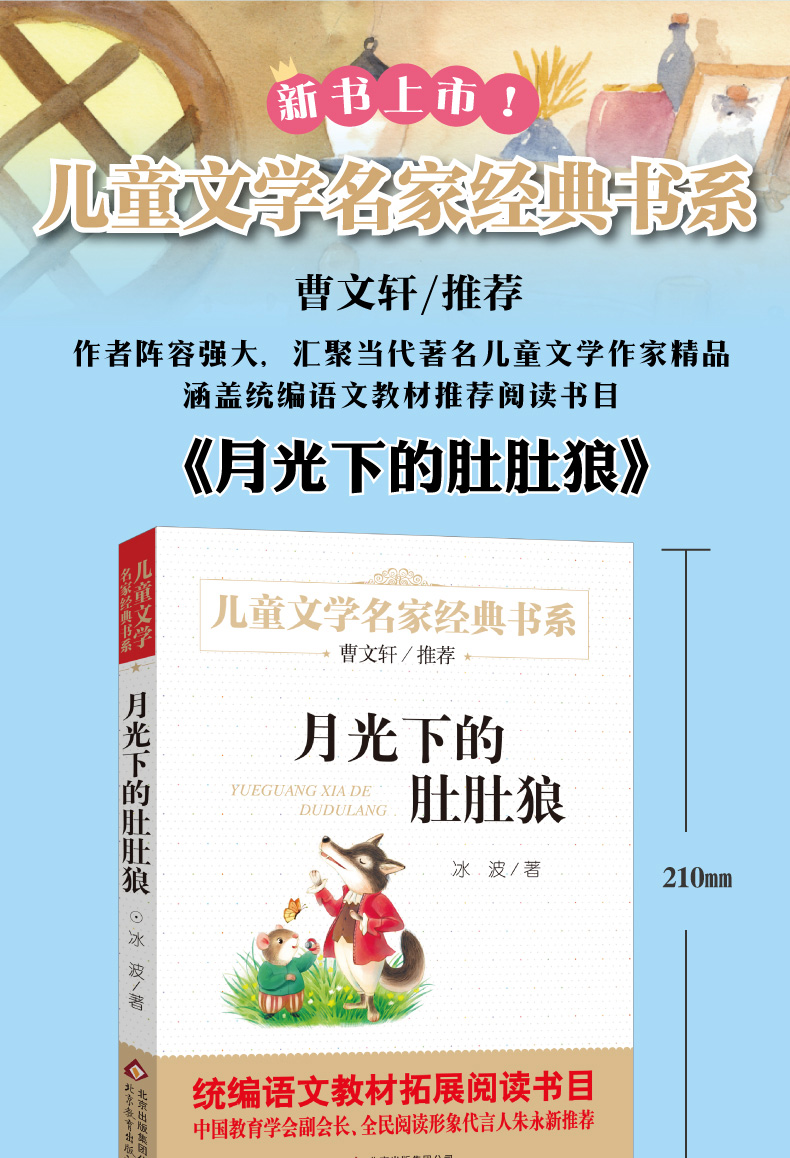 月光下的肚肚狼 冰波童话故事书非注音版三四五六年级小学生课外阅读书籍读物冰波的书