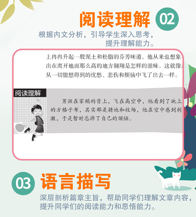 尼尔斯骑鹅历险记正版书无障碍阅读版中小学语文新课标名著名师导读小学生三四五六年级课外阅读儿童文学书籍YM
