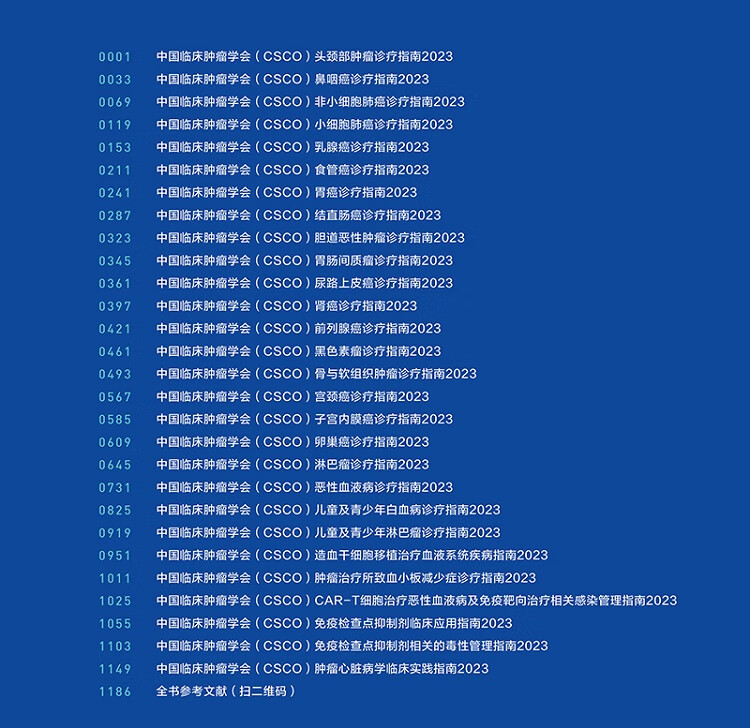 中国临床肿瘤学会（CSCO）常见恶性肿瘤诊疗指南2023 徐瑞华，李进，马军，秦叔逵，江泽飞 著 人民卫生出版社