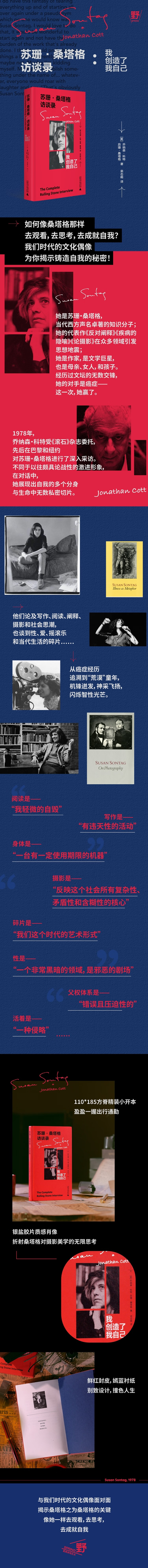 苏珊·桑塔格访谈录：我创造了我自己 [美] 乔纳森·科特，[美] 苏珊·桑塔格 著 广西师范大学出版社