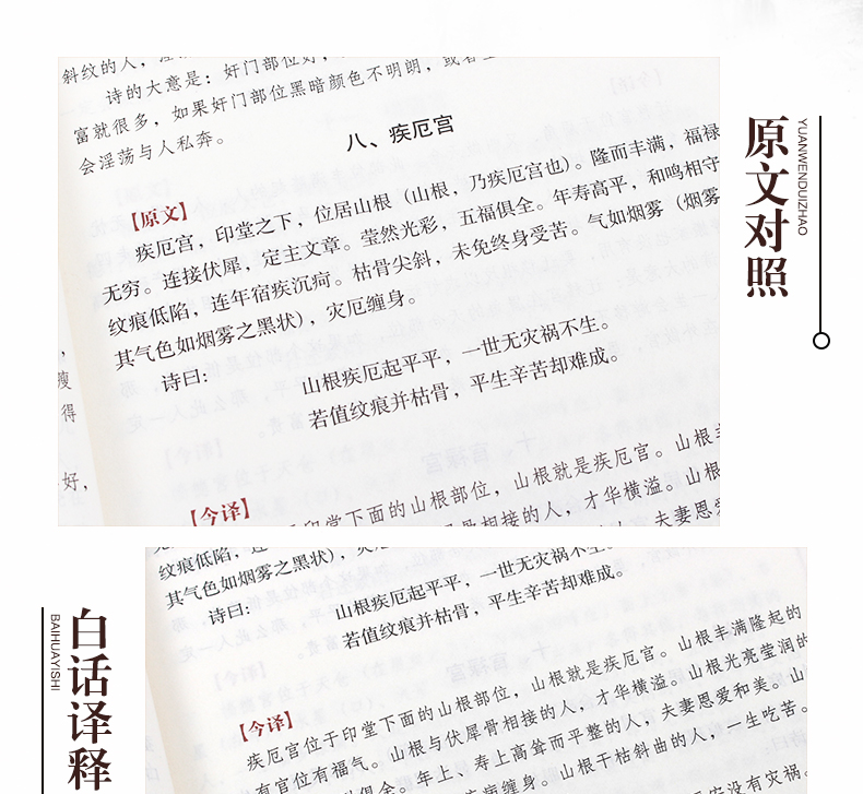 图解麻衣神相 文白对照足本全译 相法断面相手相