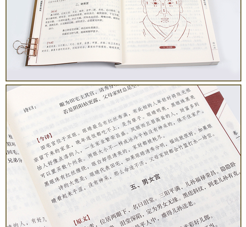 图解麻衣神相 文白对照足本全译 相法断面相手相