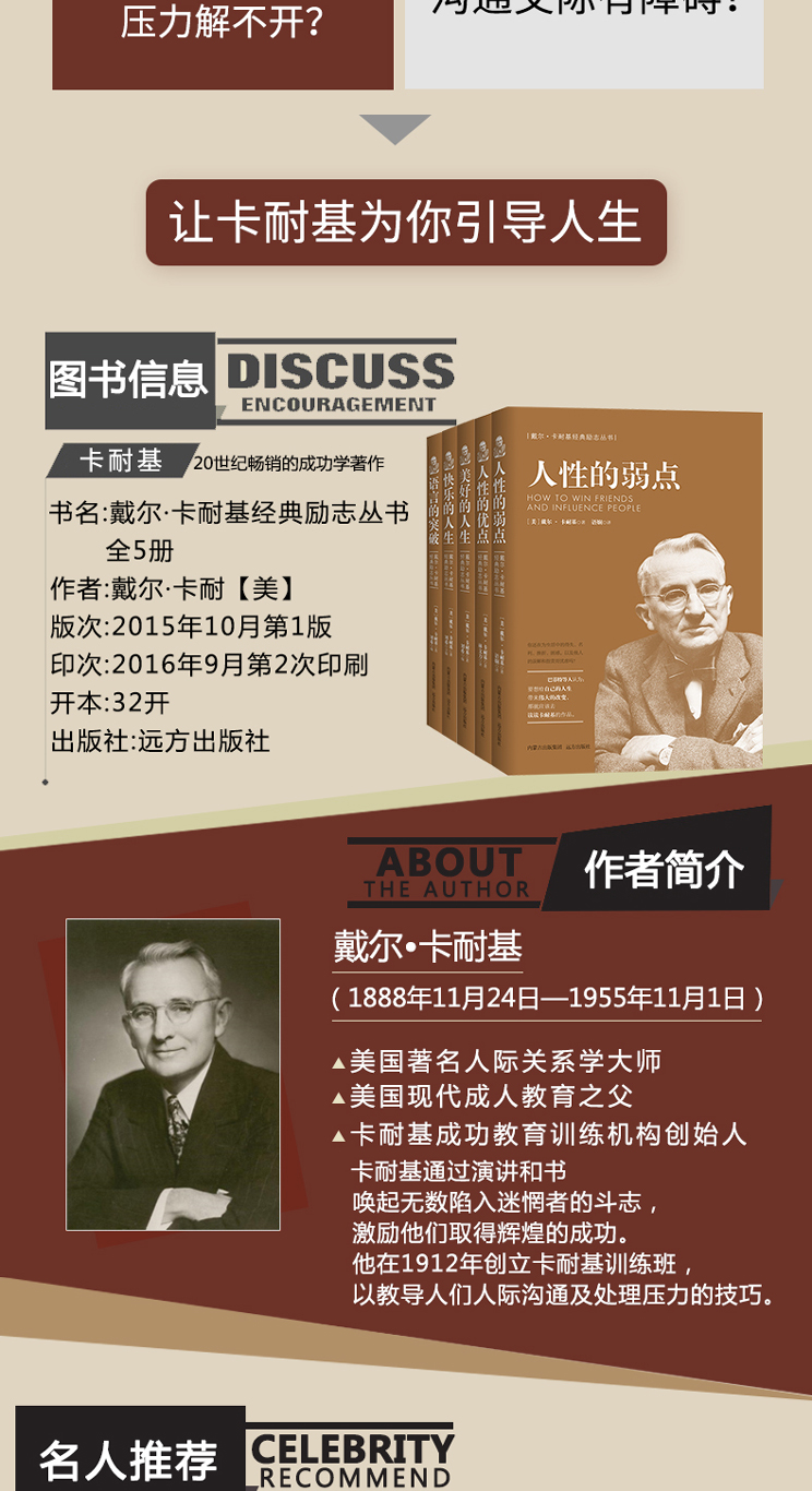 人性的弱点卡耐基正版书中文版卡耐基全集人性的优点语言的突破快乐的人生戴尔卡耐基写给女人口才训练成功之道励志经典