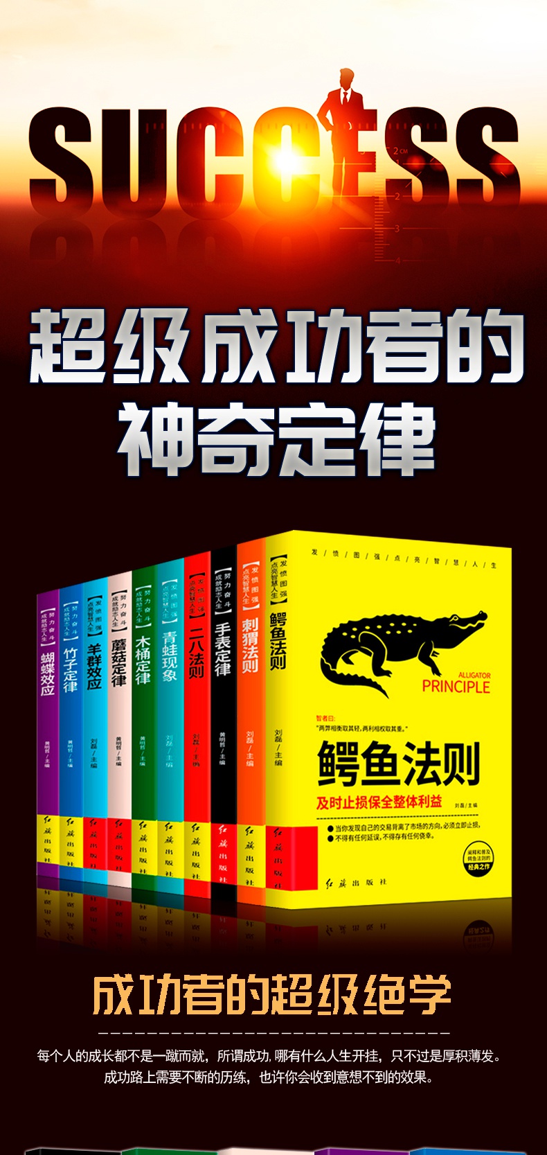 超级成功者的神奇定律全套10册竹子定律羊群效应蝴蝶效应二八法则鳄鱼刺猬法则 抖音推荐必读10本书 成长励志小说书籍畅销书排行榜