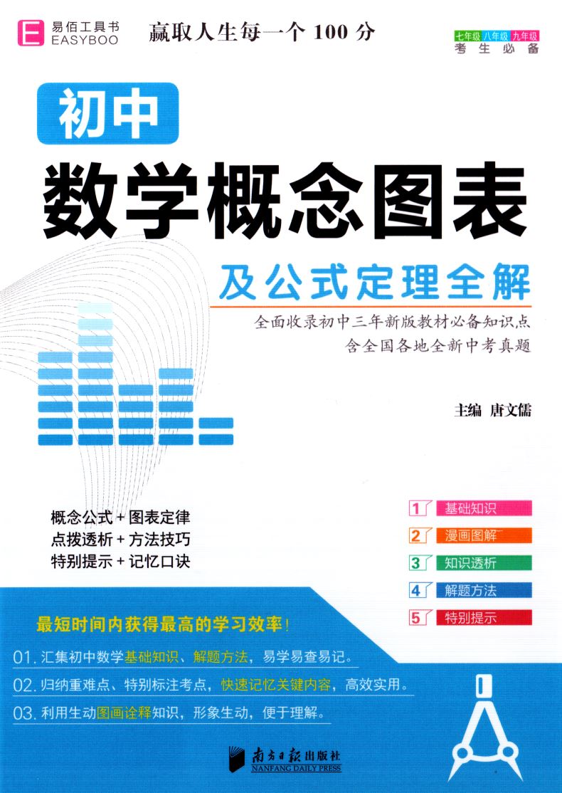 新版 易佰工具书初中数学概念图表及公式定理全解