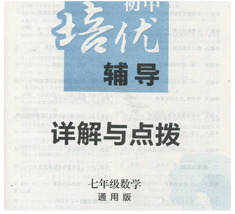 2019全新正版 通城学典 初中培优辅导