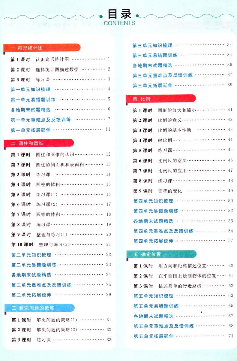 2021版 正版现货阳光同学课时优化作业小学数学 六年级6年级下册 内含检测卷与视频精讲答案江西教育出版社小学课时类辅导用书赠一