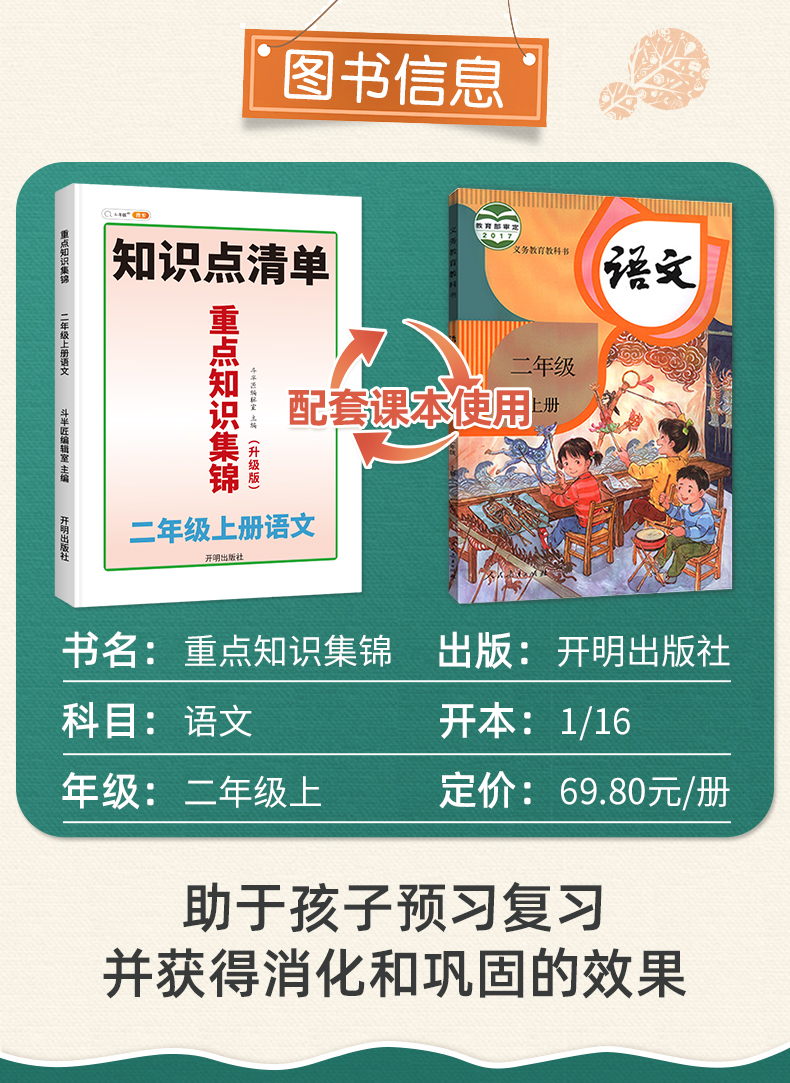 2021新版知识集锦二年级上册语文人教版同步重点知识解读小学2年级上册语文知识点清单