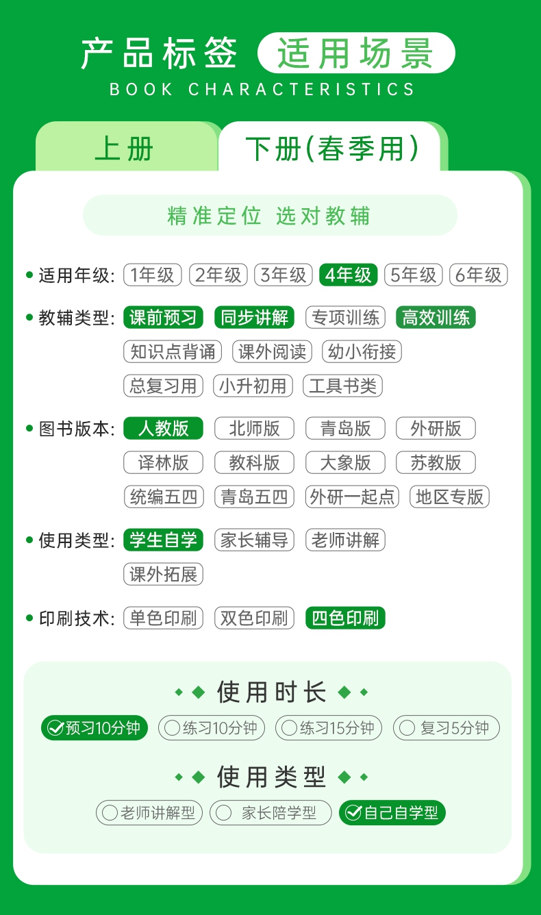 《22春小学教材搭档-英语四年级下册（人教版）》