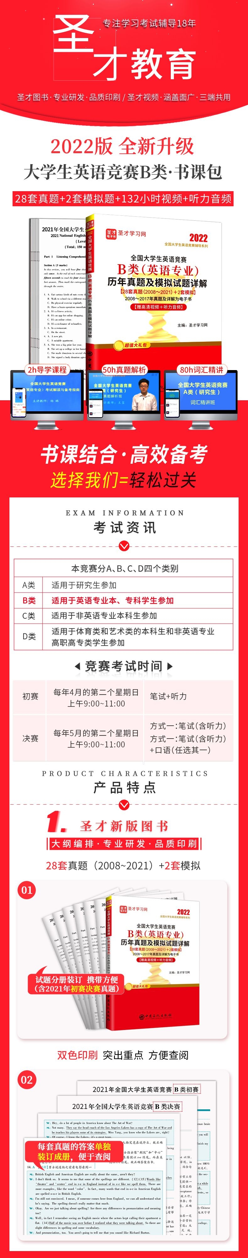 《全国大学生英语竞赛B类(英语专业)历年真题及模拟试题详解》（编者:圣才学习网|责编:黄小红//孙诗会）