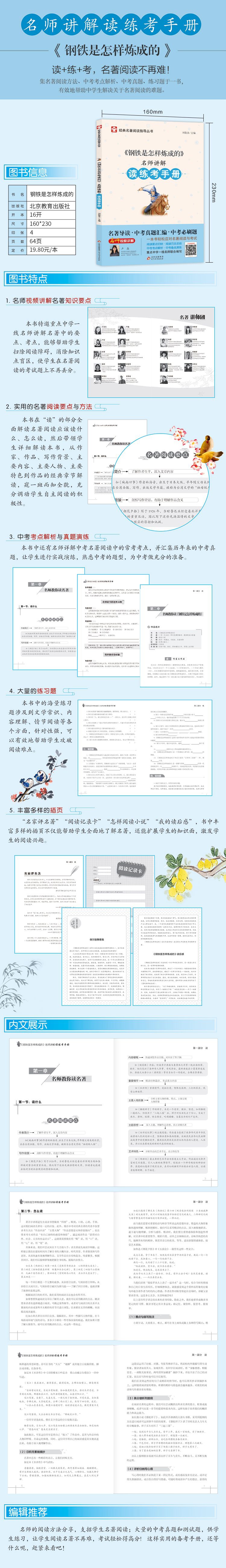 《名师讲解读练考手册《钢铁是怎样炼成的》》（刘敬余/主编）