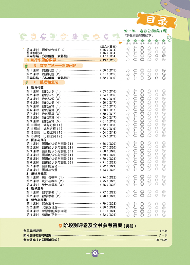 22春数学六年级下（人教版）小学必刷题