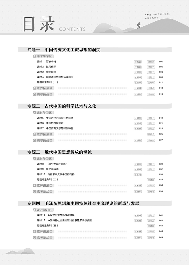 20高中历史.必修3（人民版）一遍过.2021版