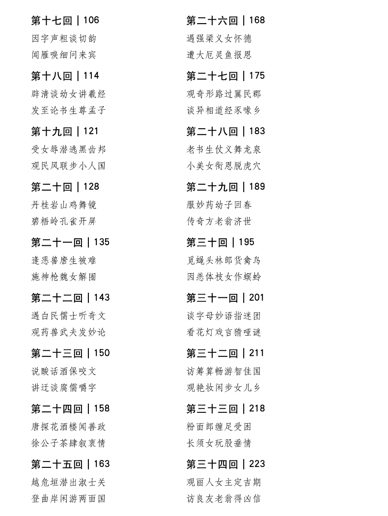 【4本39元专区】镜花缘(708页未删减版)李汝珍/著 七年级上册语文课本推荐阅读书目tt