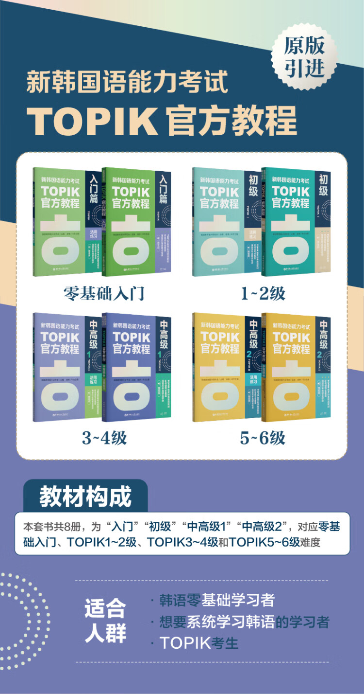 《新韩国语能力考试TOPIK官方教程活用练习（入门篇.赠音频）》