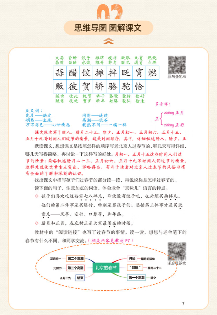 《2023年新版课堂笔记 六年级下册语文 同步人教部编版教材 课前预习单课文解读解析重点知识梳理归纳学习参考资料》