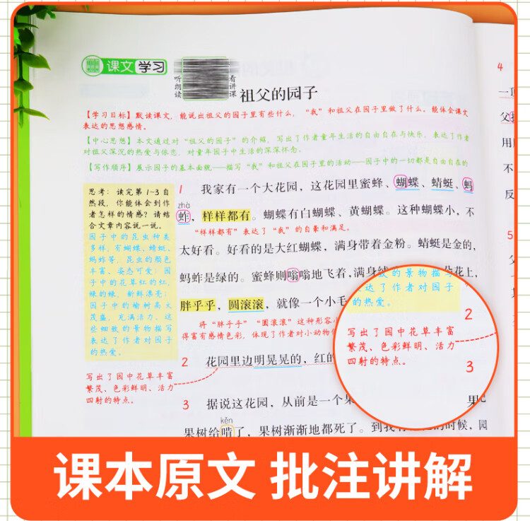 《黄冈学霸笔记五年级下册 小学语文课堂笔记同步人教部编版课本知识大全教材解读解析总复习学习资料书》