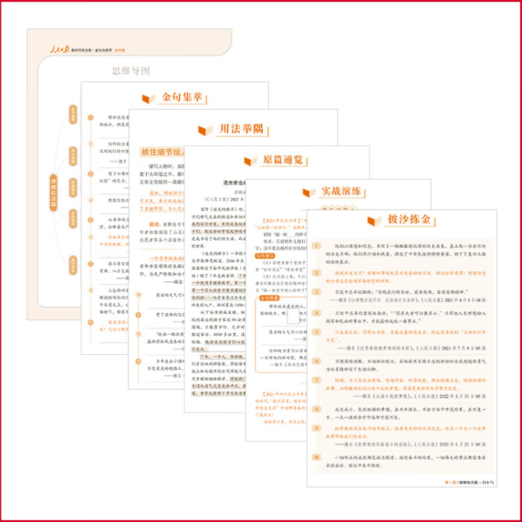 《2023版人民日报初中版教你写好文章 金句与使用 初一二三中考作文辅导资料》