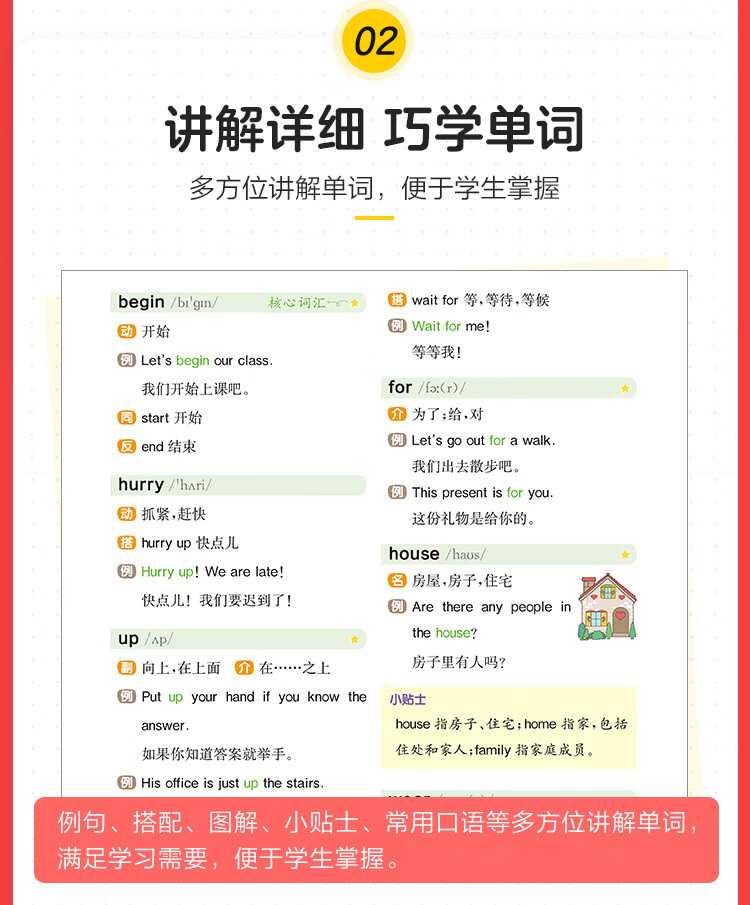 《星火英语小学英语快乐学单词2023 小学英语单词词汇趣味英语提高学习兴趣单词记忆入门英语基础 全国通用官方自营》