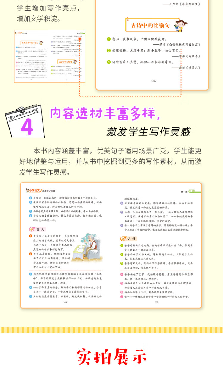 《小学语文优美句子积累 900个优美句子 一日一记 小学1-6年级通用 小学通用知识专项强化训练》