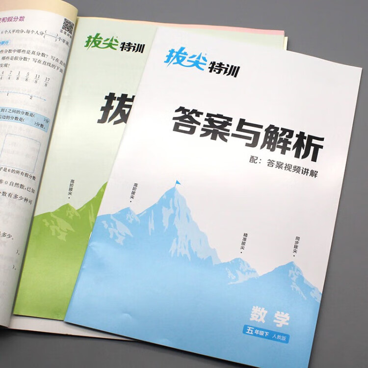 《2023春小学拔尖特训五年级下册语文+数学RJ人教版（全2册）》