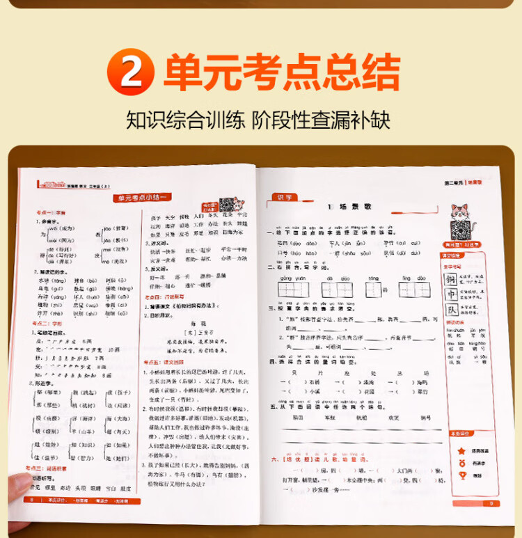 《100分闯关同步练习册 语文统编版+数学RJ 二年级上册2本一套》